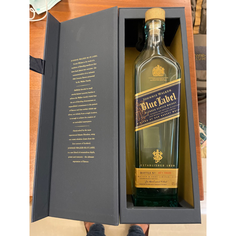 Johnnie Walker Blue Label 750ml空酒瓶及盒