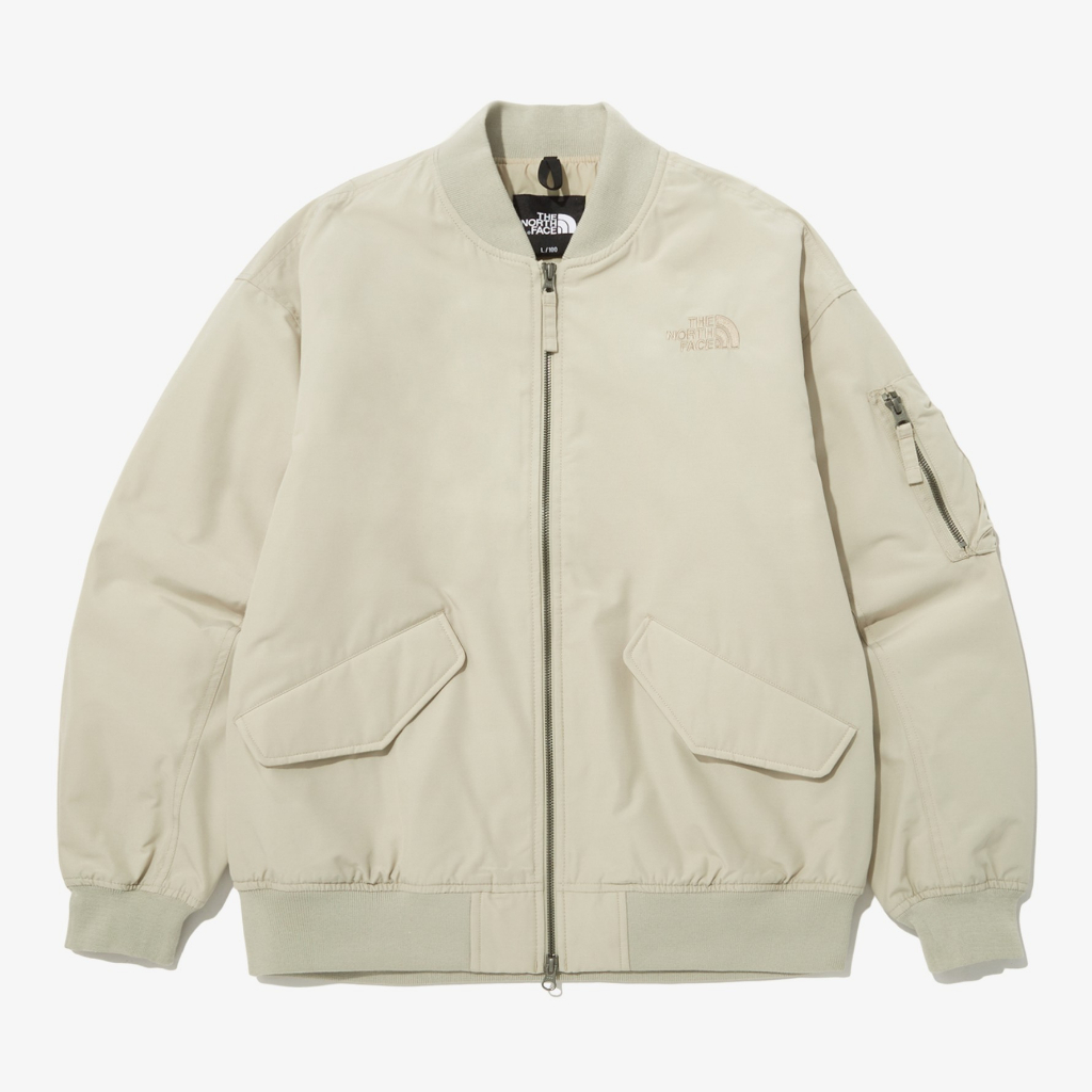 【吉米.tw】韓國代購 THE NORTH FACE PRAISE HEAT BOMBER 飛行外套 米 FEB