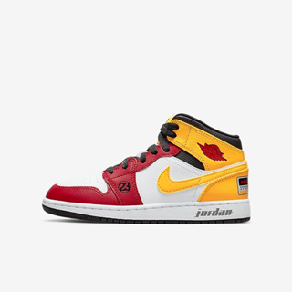 Nike AIR JORDAN 1 MID SE (GS)大童休閒鞋-紅黃-DJ0336067