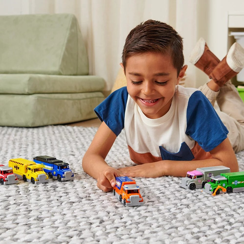 PAW PATROL 汪汪隊立大功-狗狗大卡車隊1比55合金車輛混裝A-阿奇/毛毛/天天/灰灰/路馬/小礫PP44261