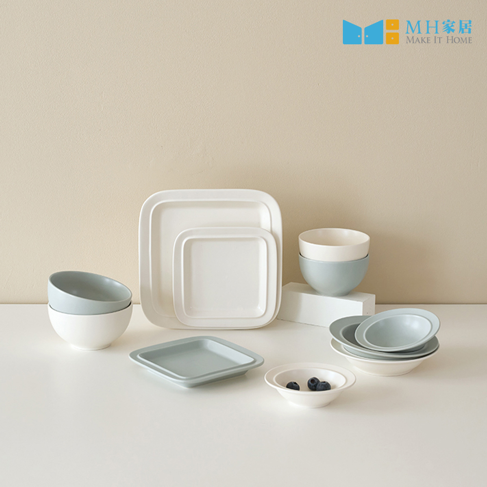 MH家居 Monde韓國陶瓷碗盤組 藍+白 碗盤 餐具 廚房用品[韓國獨家進口]