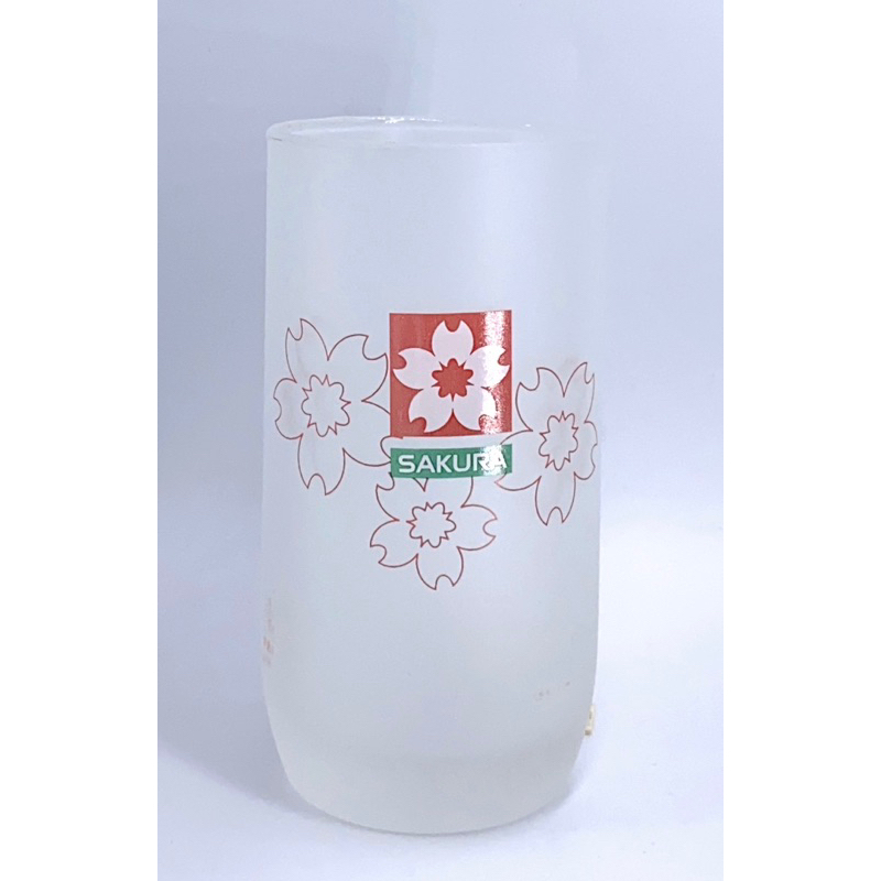 (全新現貨)Sakura 櫻花牌玻璃杯 水杯 櫻花杯 霧面杯 玻璃杯 牛奶杯 花紋杯 造型玻璃杯 紀念週邊 品牌週邊