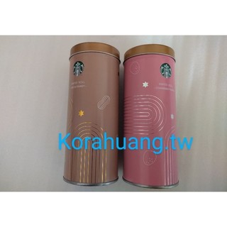 二手 星巴克 starbucks 威化 餅乾 空罐 鐵製 可當筆筒 蠟筆筒 收納罐 粉 咖啡