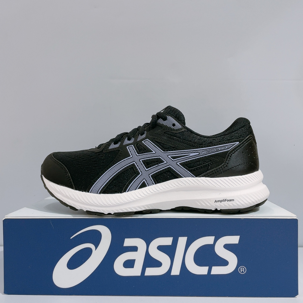 ASICS GEL-CONTEND 8 (D) 女生 黑色 舒適 透氣 輕量 運動 慢跑鞋 1012B561-001