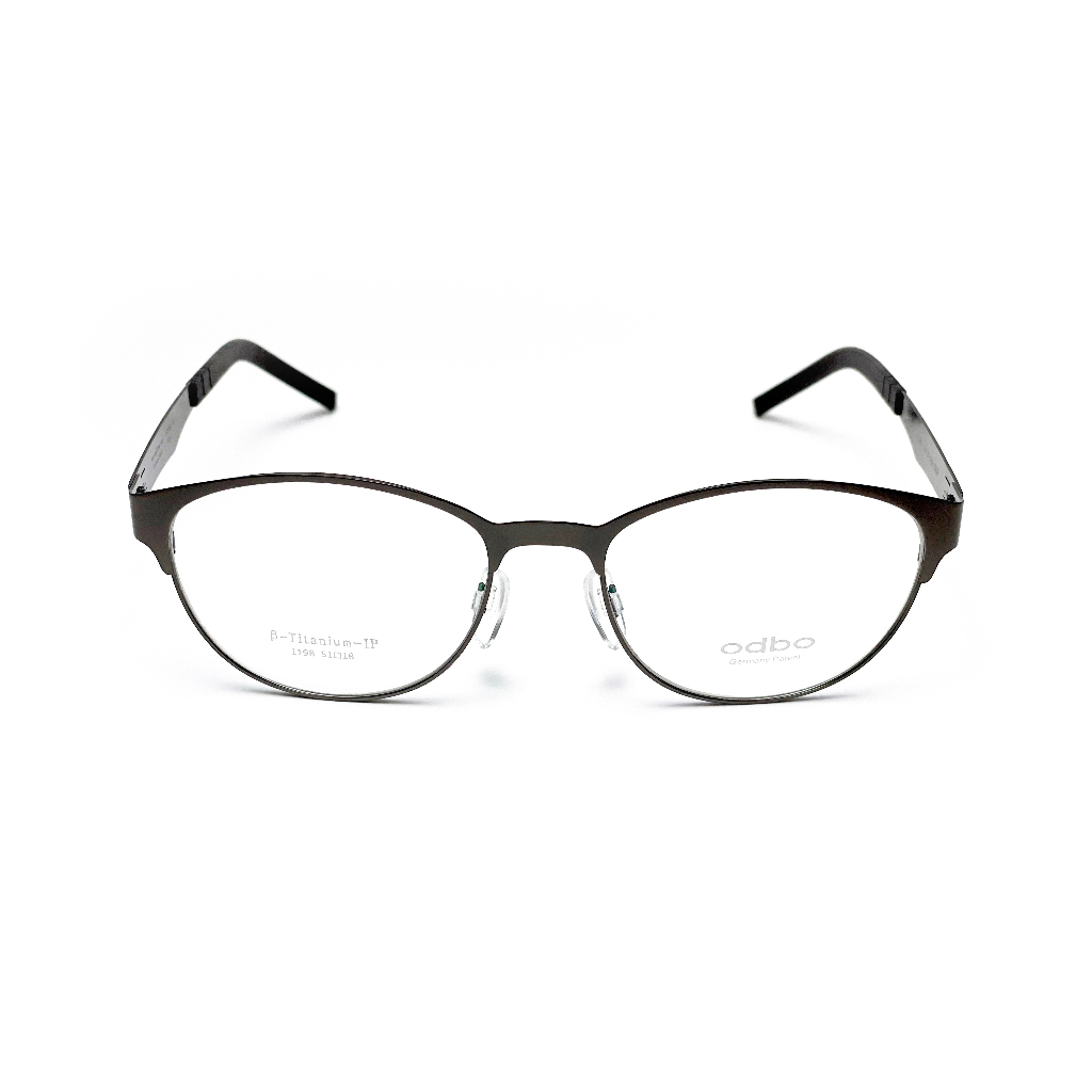 【全新特價】odbo 鈦金屬光學眼鏡鏡框 1198 C2GD 亮槍色 輕量化無螺絲設計