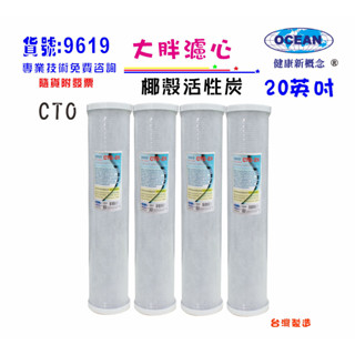 地下水淨水器濾心20吋大胖CTO椰殼活性炭.除泥除雜質除垢.水塔過濾器.水族養殖濾水器套組.貨號:D9619【巡航淨水】