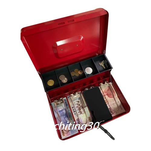 【全新現貨-可隔日配】收銀盒 零錢收納 小錢箱 分層款 鑰匙鎖 密碼鎖 存錢箱 保險箱