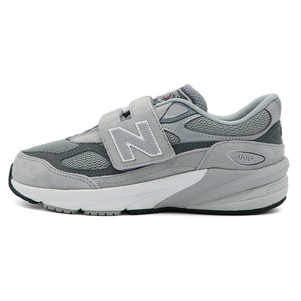 New Balance 990 NB990 魔鬼氈 麂皮 復古 拼接 運動鞋 中童 元祖灰R8988(PV990GL6)