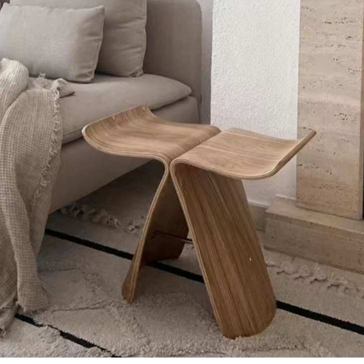 蝴蝶椅 Butterfly Stool 日式木邊桌穿鞋凳 椅凳 茶几 凳子梳妆凳小凳子矮凳