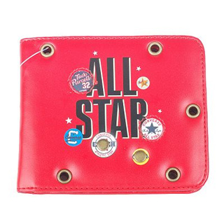 All Star Pin運動風皮夾 紅色