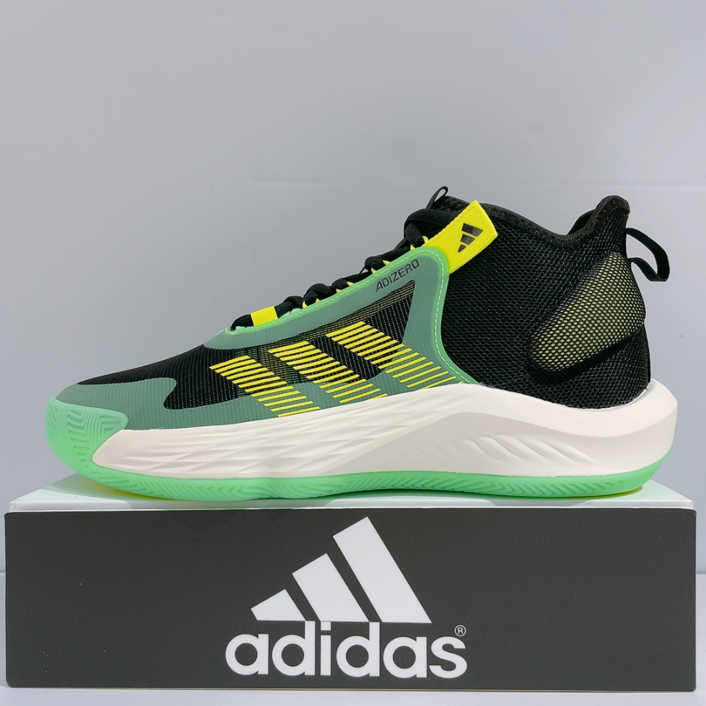 adidas Adizero Select 男生 黑綠色 舒適 緩震 運動 籃球鞋 IE9263