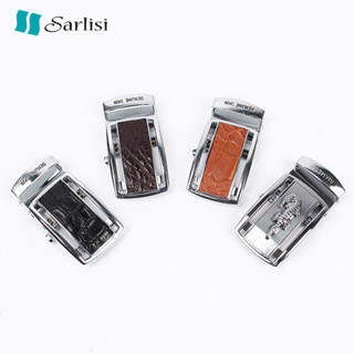 【臺灣出貨】【Sarlisi 】夏麗絲泰國進口男士鱷魚皮帶扣自動扣泰國原裝鱷魚皮腰帶扣皮帶釦子扣頭