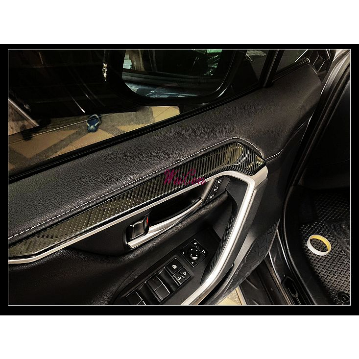 ☆偉宸W C☆不鏽鋼碳 豐田 RAV4 2019後 5代 5.5代 專用 內拉手飾條 車門內飾條 內門板飾條 車門板飾條