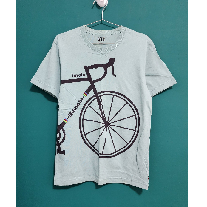 UNIQLO × 義大利 Bianchi 比安奇 自行車 單車公路車 修身 短袖 上衣 T恤 T-shirt Tee