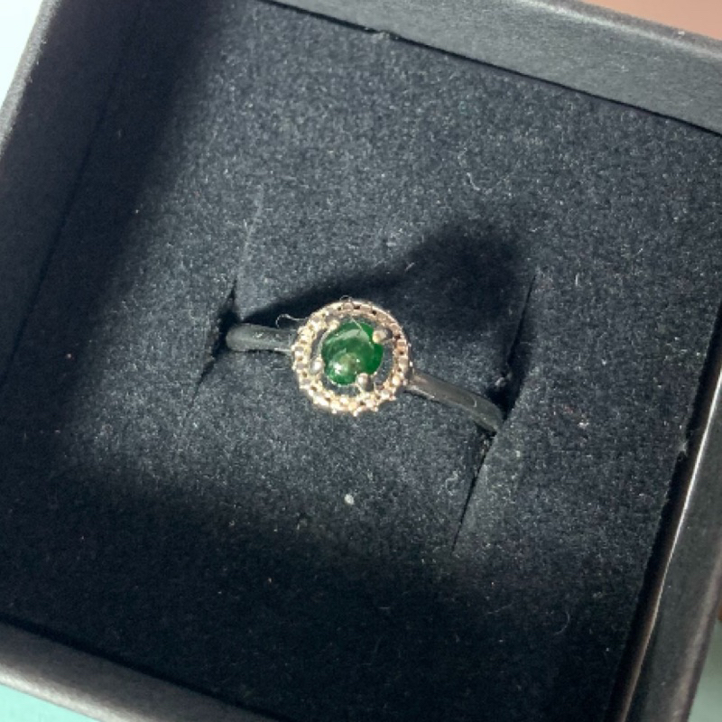 &lt;天然水晶飾品&gt; 綠透輝石純銀戒指 / 水晶飾品 天然黃水晶 水晶戒指 925純銀