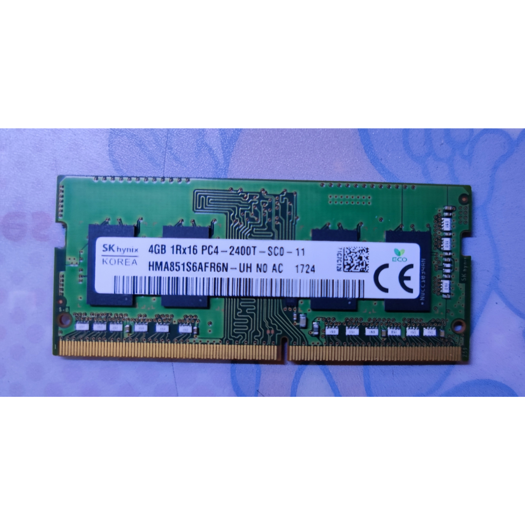 SK #hynix #海力士 原裝HMA851S6AFR6N-UH 筆電 4G PC4-2400T #DDR4 #記憶體