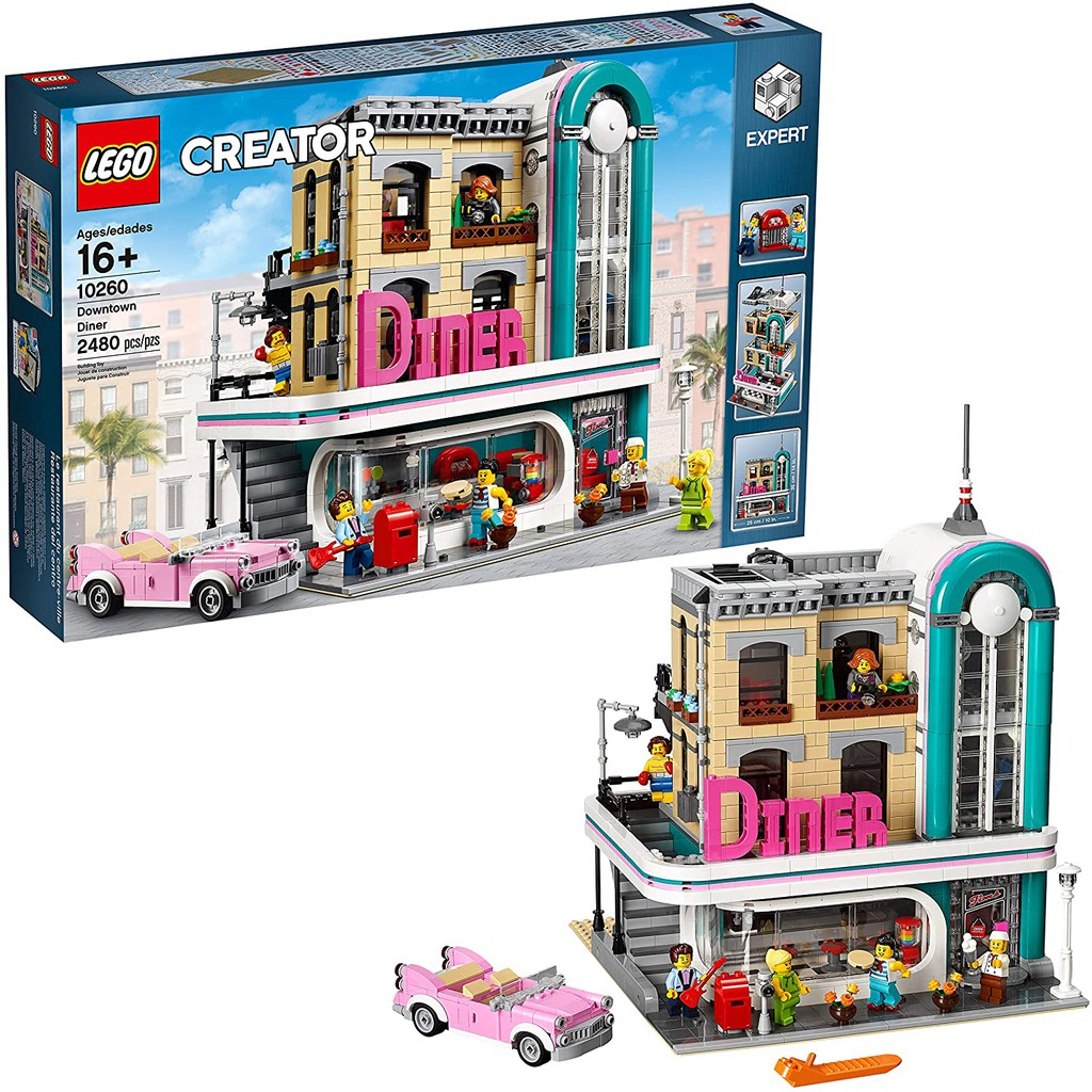 正版未拆微盒損【LEGO 樂高Creator Expert Lego 10260 美式餐廳 Downtown Diner