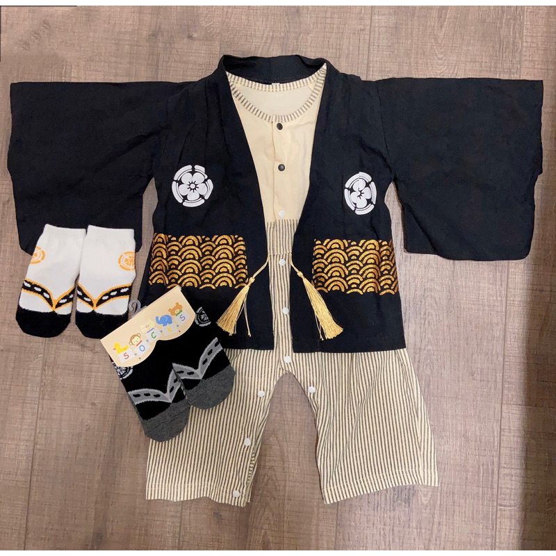 嬰幼兒日式兩件式和服 寶寶包屁衣連身褲 嬰兒造型服