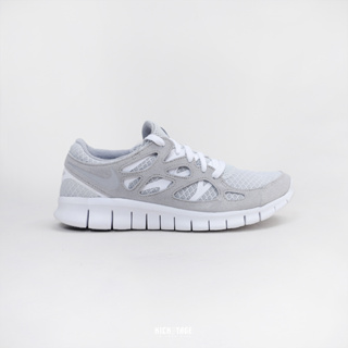 NIKE FREE RUN 2 灰白 網眼 透氣 回彈 赤足 健身訓練鞋 慢跑鞋【537732-014】