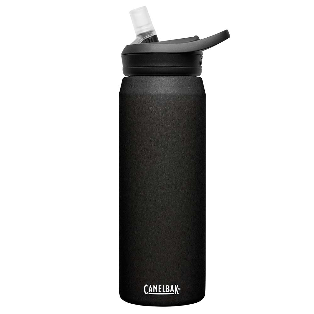 【Camelbak】《送防塵蓋》750ml eddy+ 黑 不鏽鋼保冰保溫水瓶多水吸管水瓶 登山水壺吸管水壺