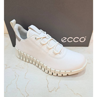 ECCO 女GRUUV W系列 繫帶休閒鞋 健步鞋 白 黑 218203