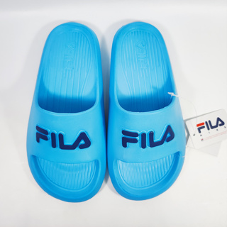 (E2) FILA 斐樂 中大童鞋 運動拖鞋 一片拖 夏天游泳必備 現貨18~24CM 2-S427X-333 藍色