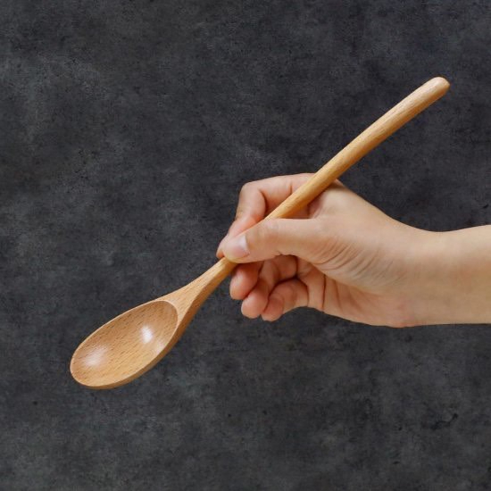 韓國檢驗無毒認證 韓國餐具 木製湯匙 (原木色) 長約24cm 勺子 木匙 湯匙 木頭《釜山小姐》