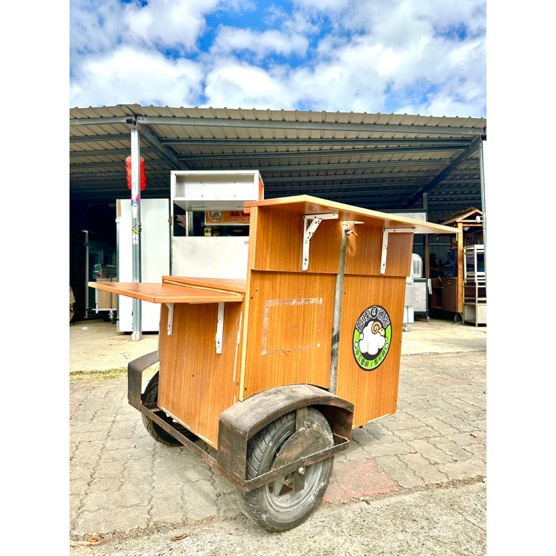 二手木作🪵三輪餐車/機車🛵拖行餐車/早餐移動式三輪攤車/木製夜市三輪餐車