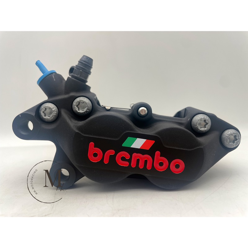 Mm. BREMBO(快速出貨 基本對四國旗版/卡鉗/單插銷/黑紅對四/黑底紅字對四(左邊) 活塞30/34 孔距40m