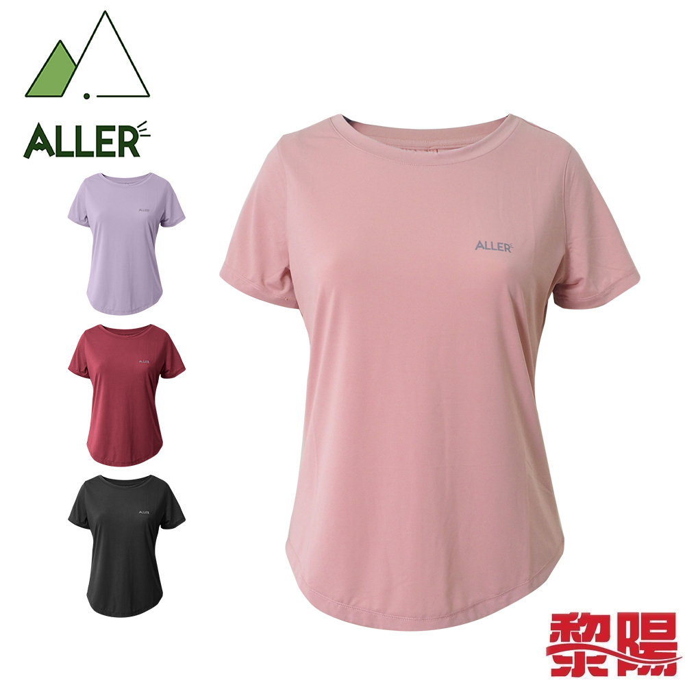 ALLER 修身圓擺排汗衫 女款 (4色) 素色/排汗透氣/快乾/登山休閒 10PWS1046