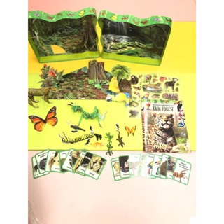二手九成新 Animal Adventures: Rain Forest 雨林立體動物模型 桌遊/扮家家酒