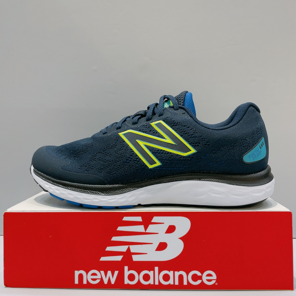 New Balance 680 男生 深藍色 輕量 4E超寬楦 透氣 運動 慢跑鞋 M680OR7