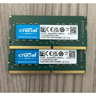 筆電 Crucial RAM 32GB (2x16GB) DDR4 3200MHz 筆記型記憶體 SODIMM