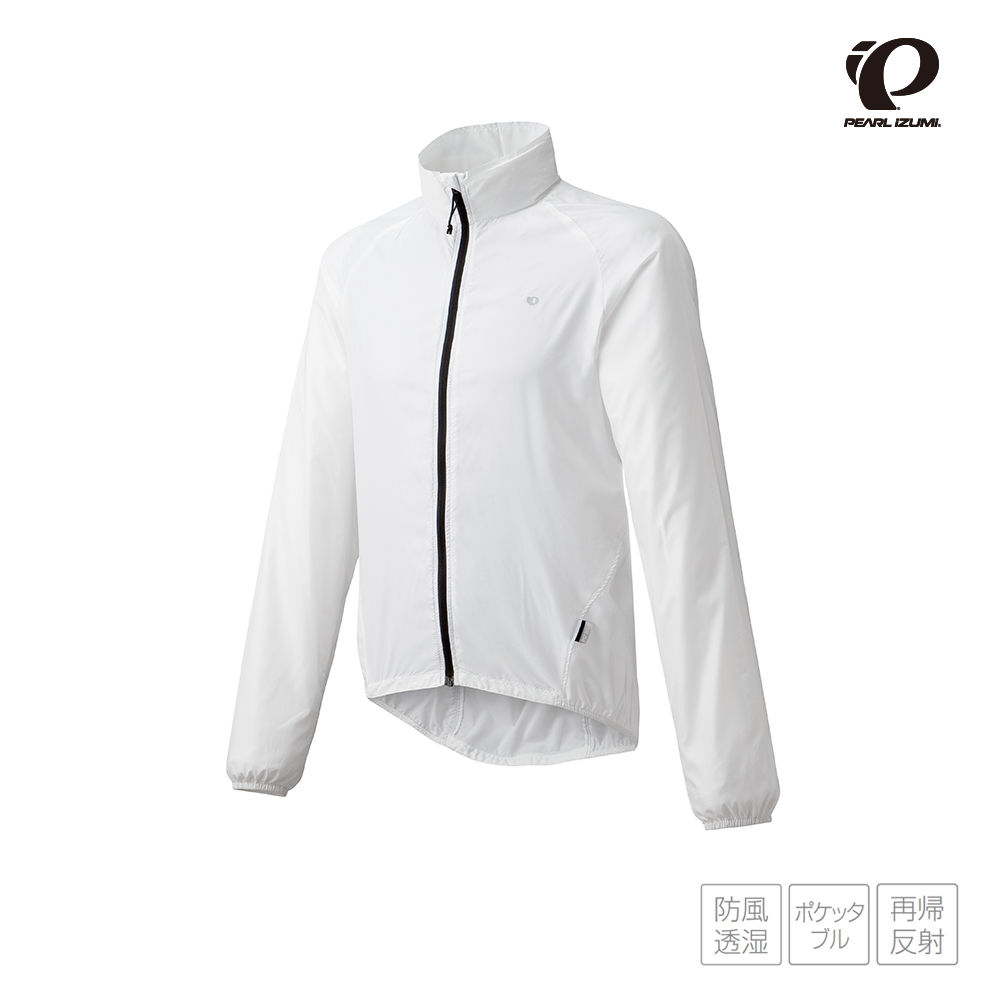 【Pearl izumi】❘ 輕量口袋型風衣 2385 2號 白 尺寸: 3L