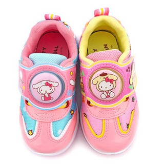 【免運】臺灣製 HELLO KITTY 凱蒂i貓 布丁狗聯名款透氣 電燈 運動鞋14-16cm【富貴金寶】7181