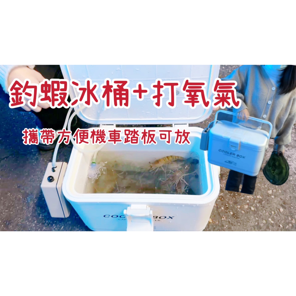 【金牌釣具】8.8公升冰桶+打氧一組小冰箱/活餌桶 活蝦桶 釣魚冰箱 釣魚冰桶 打氣機