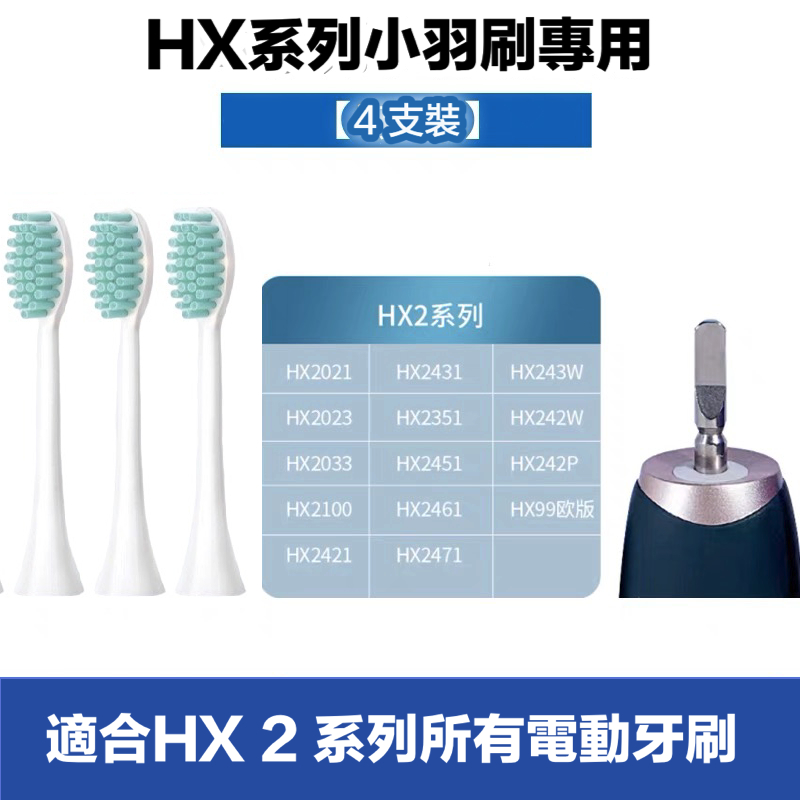 (台灣現貨)副廠HX2421/2023/2431/242W/ Philips 飛利浦電動牙刷刷頭 小雨刷02p 小羽刷