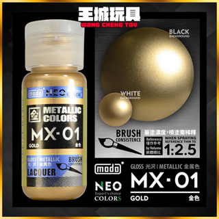 【大頭宅】MODO 摩多製漆 MX-01 金色 NEO-MX系列金屬色模型漆