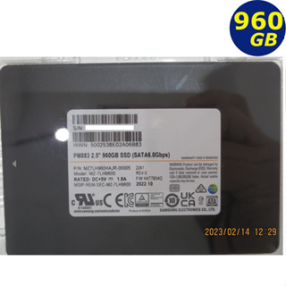 Samsung PM883 960GB SATA3 2.5吋 SSD 三星 企業級固態 MZ7LH960HAJR