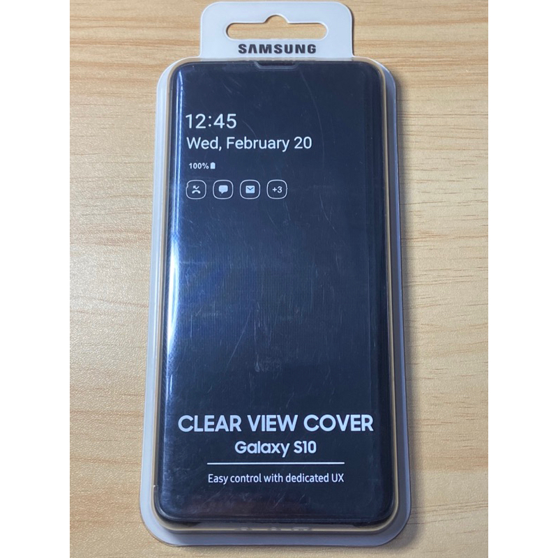 SAMSUNG Galaxy S10 全透視感應皮套 手機殼 保護殼 黑色 EF-ZG973