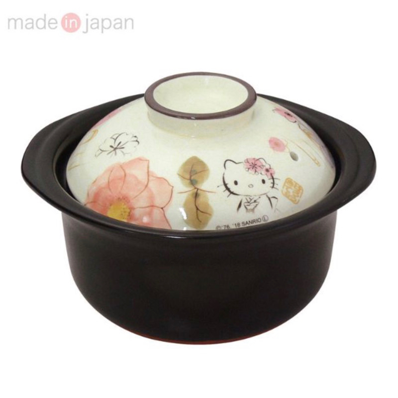 恰恰～sanrio kitty萬古燒飯鍋   土鍋     砂鍋   2017年（日本製）絕版