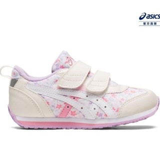 【asics 亞瑟士】休閒鞋 Idaho Mini FP 中大魔鬼氈女童鞋 粉紅白色 小碎花 反光1144A290700