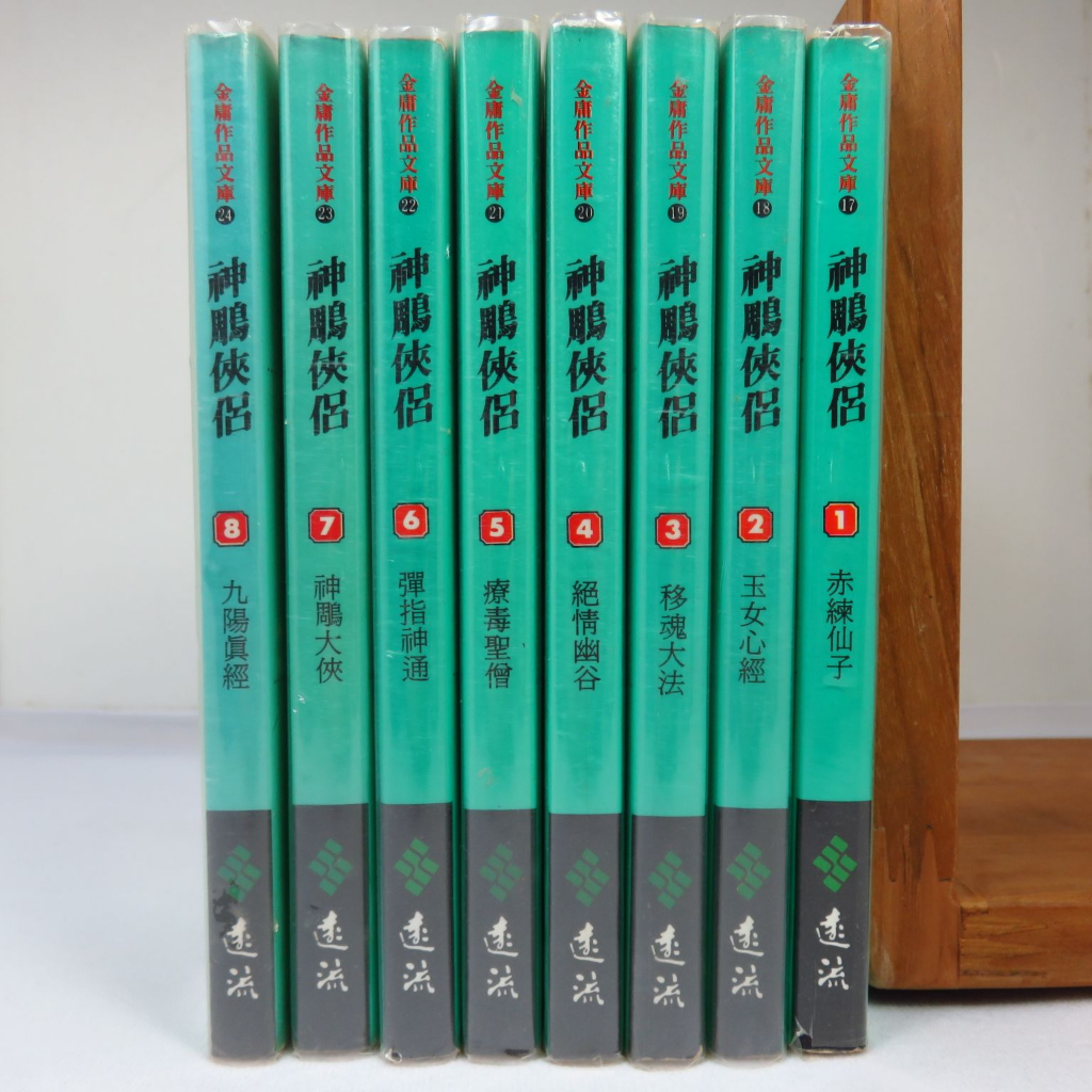 【綠鈕二手書店】＜神鵰俠侶，八冊合售 (口袋袖珍版，泛黃)＞遠流出版－金庸