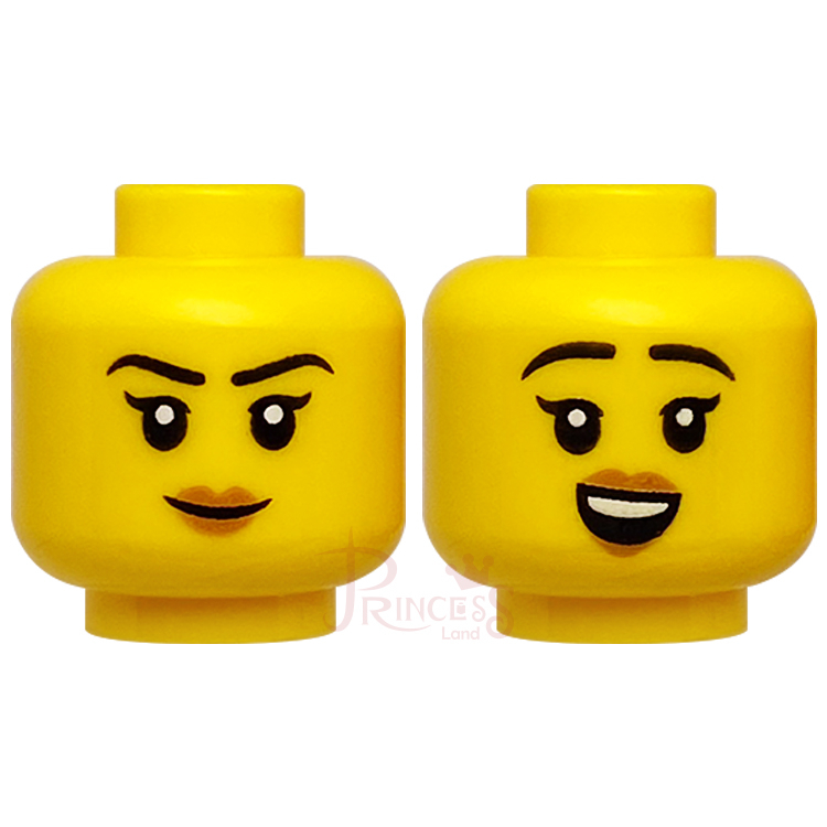 公主樂糕殿 LEGO 樂高 71037 頭 女生 微笑 雙面 黃色 3626cpb3185 A220