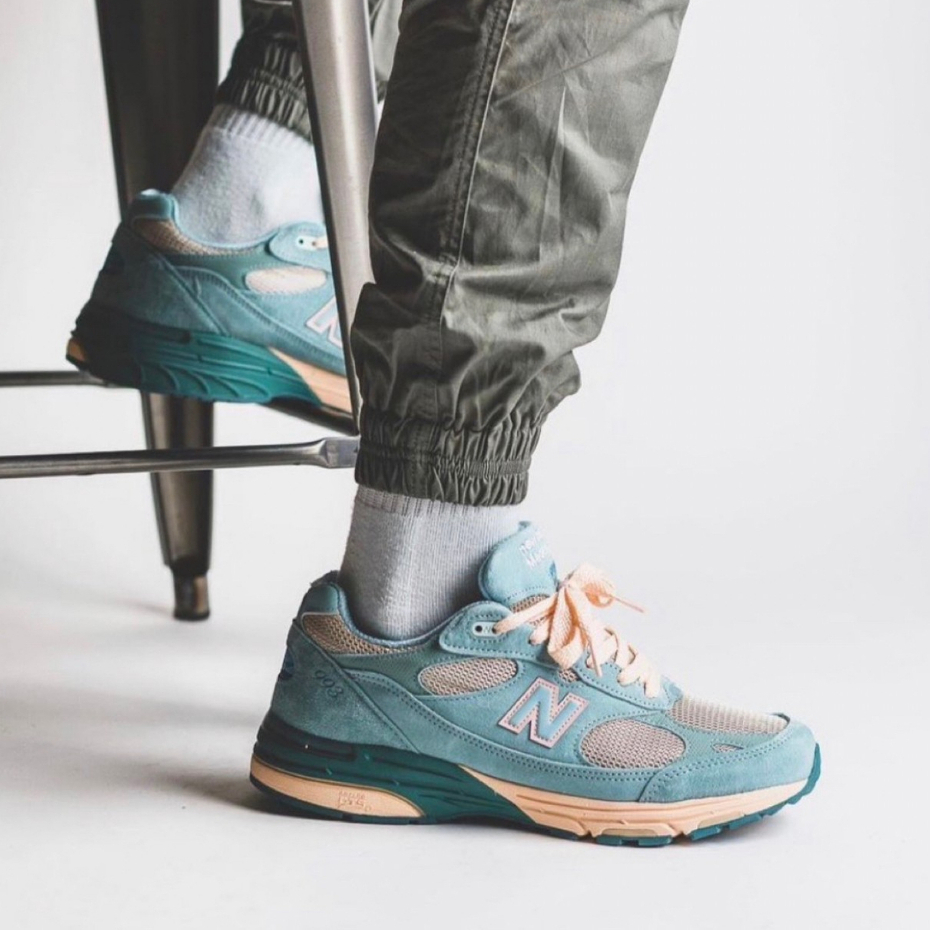 【吉米.tw】代購 New Balance xJoe Freshgoods 993 美產 跑步鞋 藍綠色 FEB-