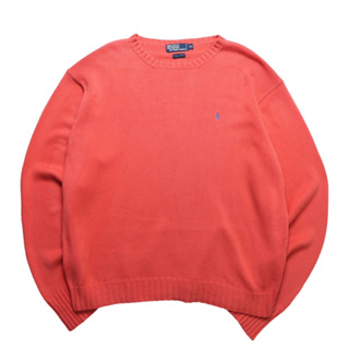 「富士鳥」古著 polo Ralph Lauren 橘粉色針織上衣 品牌針織衫