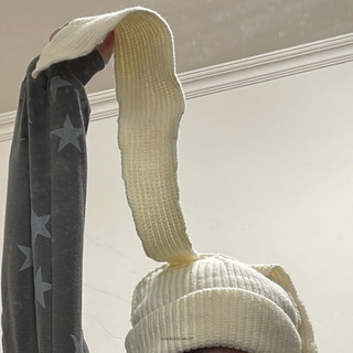 SAUVAGES bunny knitted beanie 兔耳朵針織毛帽