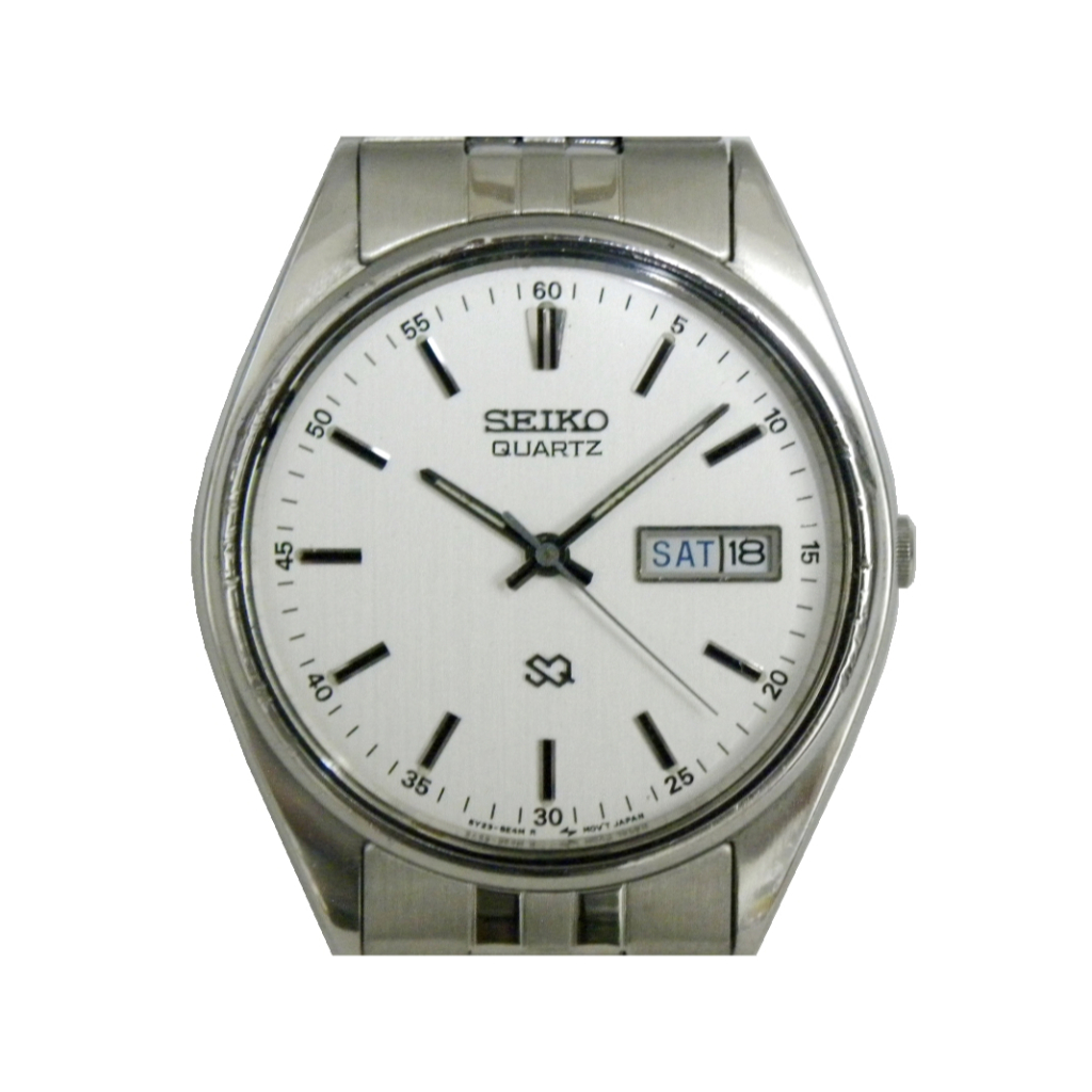 [專業] 石英錶 [SEIKO 156503] 精工SQ石英錶[白面+星+日期]時尚/商務/軍錶