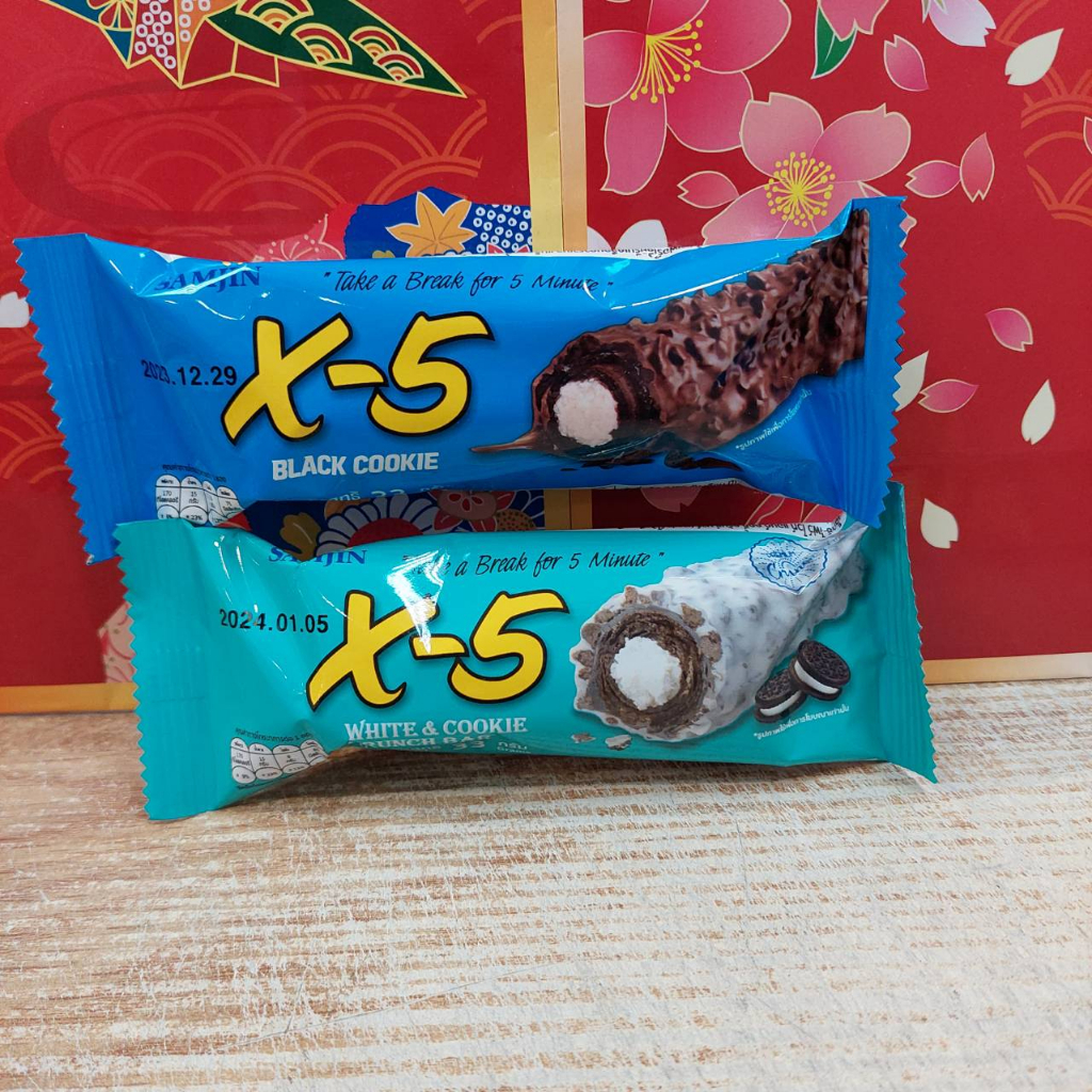 韓國 SAMJIN X-5 X5 花生夾心巧克力棒 33g   A 黑巧克力棒  B 限定版輕脆OREO白巧克力