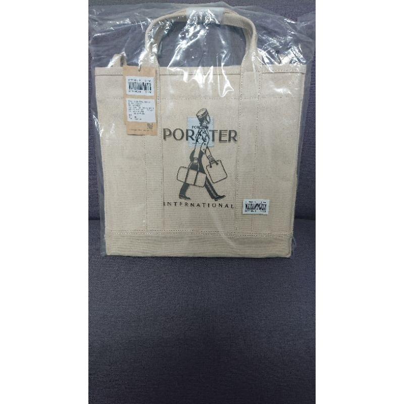 Porter福袋-極簡時髦 TOTES系列兩用方形帆布包(M) (胚布色)11788-00218